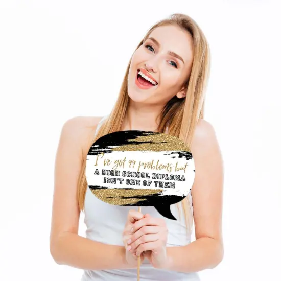 Big Dot of Happiness Funny Reunited - School Class Reunion Party Photo Booth Props Kit - 10 Piece {3}