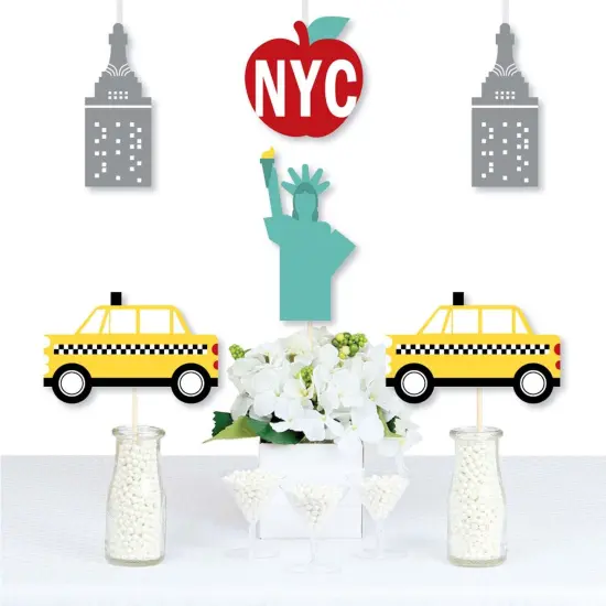 Big Dot of Happiness NYC Cityscape - Big Apple, Taxi, Skyscraper and Lady Liberty Decorations DIY New York City Party Essentials - Set of 20 {1}