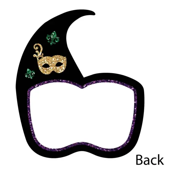 Big Dot of Happiness Mardi Gras - Shaped Thank You Cards - Masquerade Party Thank You Note Cards with Envelopes - Set of 12 {6}