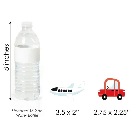 Big Dot of Happiness Cars, Trains, and Airplanes - DIY Shaped Transportation Birthday Party Cut-Outs - 24 Count {6}