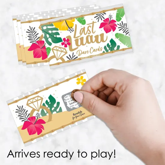 Big Dot of Happiness Last Luau - Tropical Bachelorette Party and Bridal Shower Game Scratch Off Dare Cards - 22 Count {3}