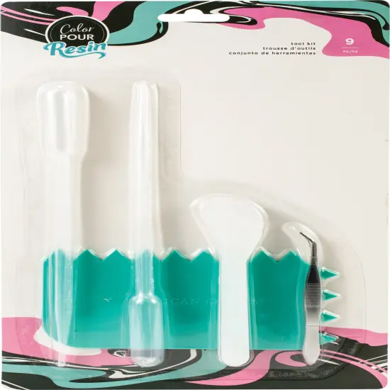American Crafts Color Pour Resin Tool Kit 9/Pkg {1}