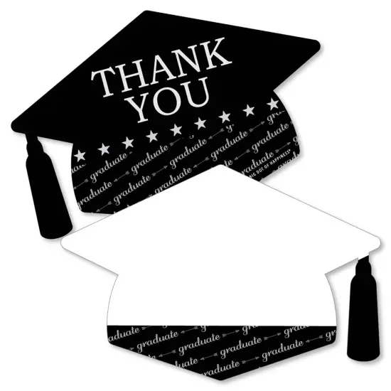 Big Dot of Happiness Graduation Cheers - Shaped Thank You Cards - Graduation Party Thank You Note Cards with Envelopes - Set of 12 {1}