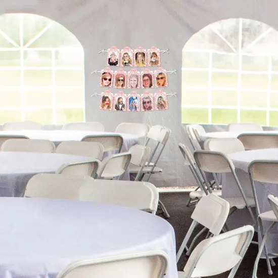 Big Dot of Happiness Pink Rose Gold Birthday - DIY Happy Birthday Party Decor - Picture Display - Photo Banner {4}