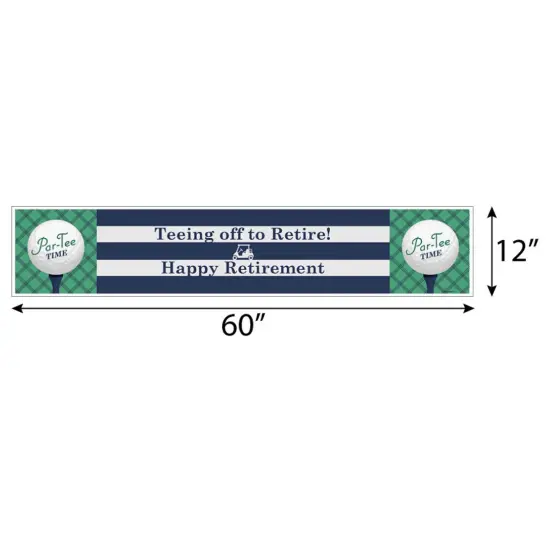 Big Dot of Happiness Par-Tee Time - Golf - Retirement Party Decorations Party Banner {3}