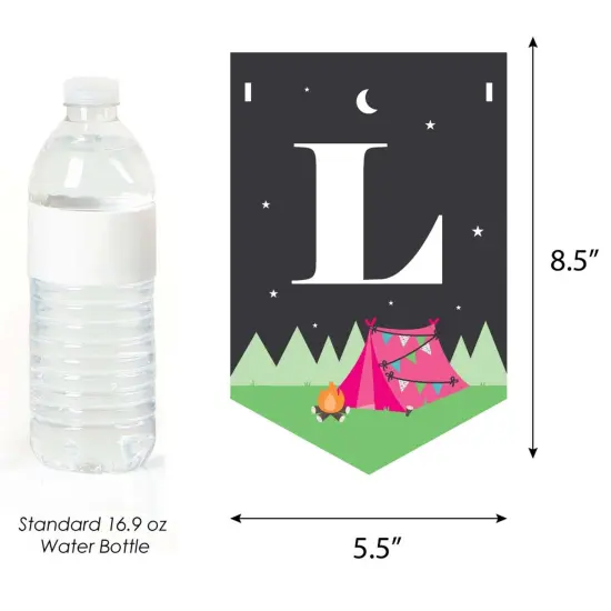 Big Dot of Happiness Let's Go Glamping - Camp Glamp Party Bunting Banner - Party Decorations {4}