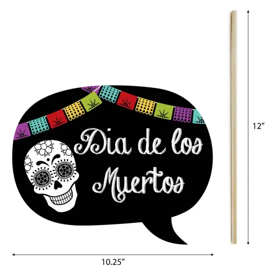 Big Dot of Happiness Day of the Dead - Sugar Skull Photo Booth Props Kit - 20 Count {7}
