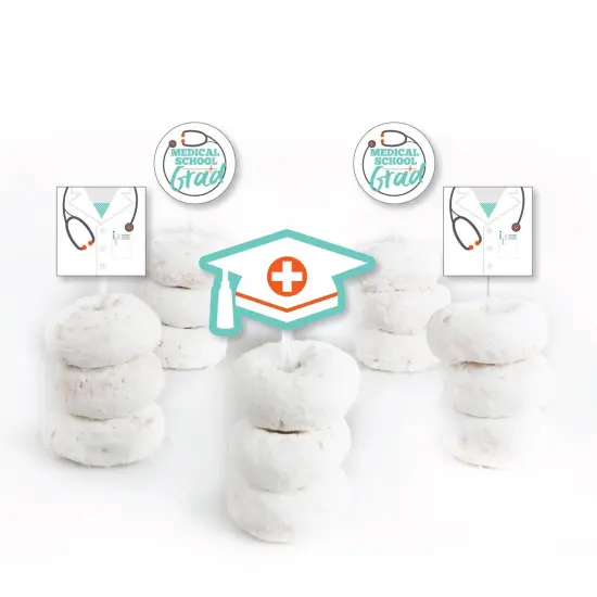 Big Dot of Happiness Medical School Grad - Dessert Cupcake Toppers - Doctor Graduation Party Clear Treat Picks - Set of 24 {3}