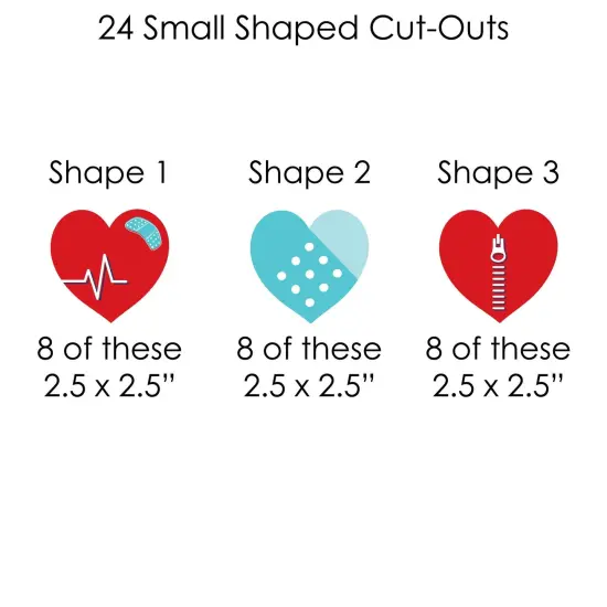 Big Dot of Happiness Happy Heartiversary - CHD Awareness DIY Decorations - Clothespin Garland Banner - 44 Pieces {7}