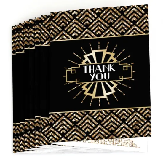 Big Dot of Happiness Roaring 20's - 1920s Art Deco Jazz Party Thank You Cards (8 count) {3}