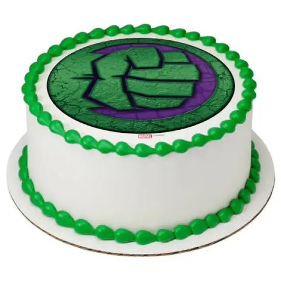 Marvel Avengers Hulk Icon Edible Cake Image PhotoCake {2}