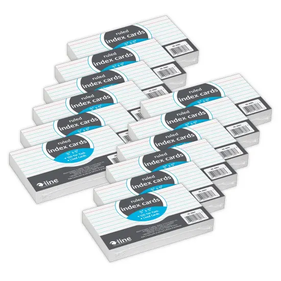 (12 Pk) 3 X 5 Index Cards White {1}