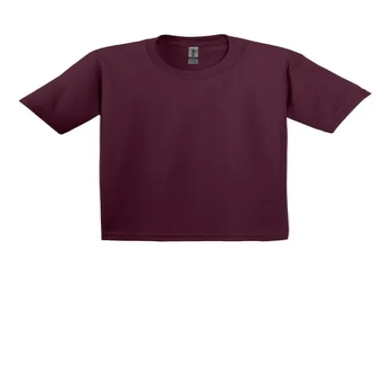 Gildan&reg; Youth Ultra Cotton Crew Neck Short Sleeve for Kids Maroon {1}