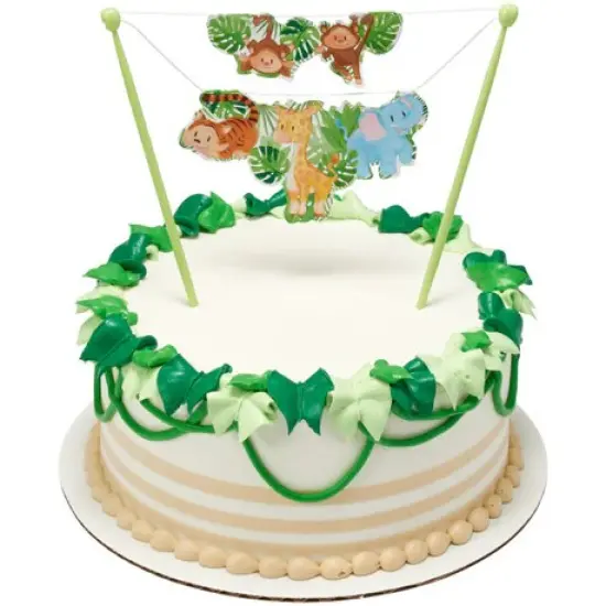 Baby Animals Jungle Banner Cake or Cupcake Layon Topper {3}