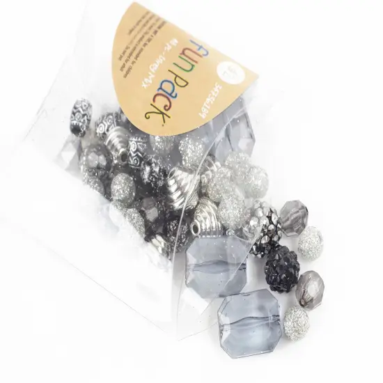 CousinDIY Fun Pack Bead Mix-Grey Mix {3}