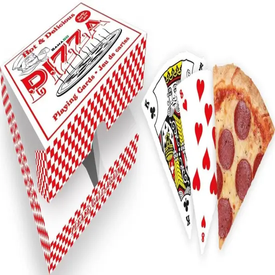 Pizza Slice-Shaped Playing Cards | 52 Card Deck + 2 Jokers {1}
