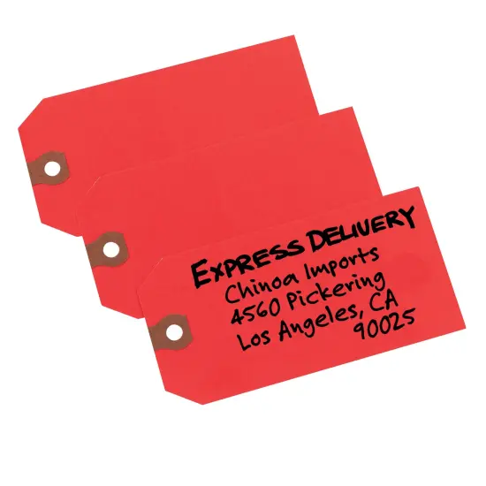 Avery Unstrung Shipping Tags, 11.5 pt. Stock, 4-3/4" x 2-3/8", 1,000 Red Hang Tags (12345) {1}