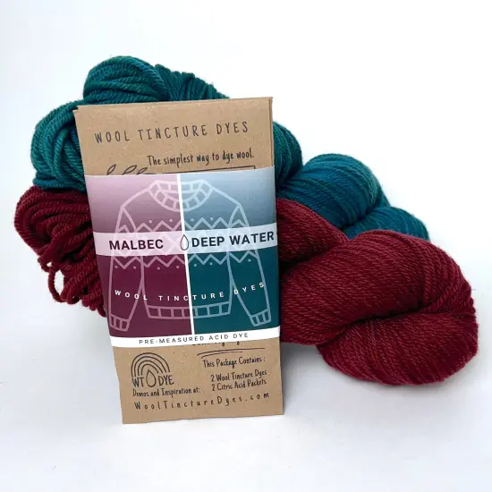 Wool Tincture Dye Color Pack Pairings Malbec-deep water {1}