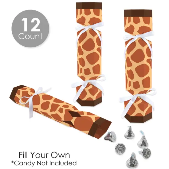 Big Dot of Happiness Giraffe Print - No Snap Safari Party Table Favors - DIY Cracker Boxes - Set of 12 {4}