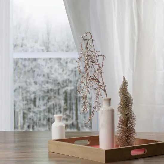 Northlight 41" Silver and Gold Glittered Willow Branch Christmas Spray {3}