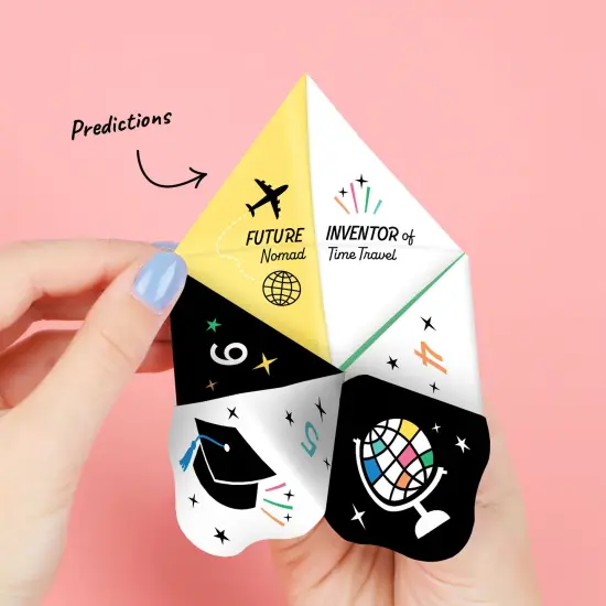 Big Dot of Happiness Graduation Cheers - Graduation Party Cootie Catcher Game - Fortune Tellers - Set of 12 {4}