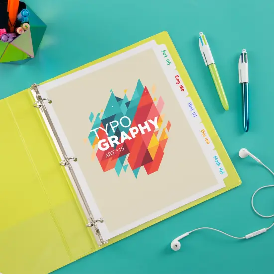 Avery Binder Tabs Divider &ndash; Bulk 5‑Tab Write‑On Design, Tear‑Resistant Reinforced Holes, Fits Standard 3‑Ring Binder, White Recycled Index Paper, 36 Sets &ndash; Ideal for Students & Offices {6}