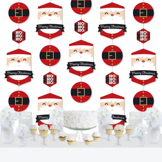 Big Dot of Happiness Jolly Santa Claus - Christmas Party DIY Dangler Backdrop - Hanging Vertical Decorations - 30 Pieces {3}