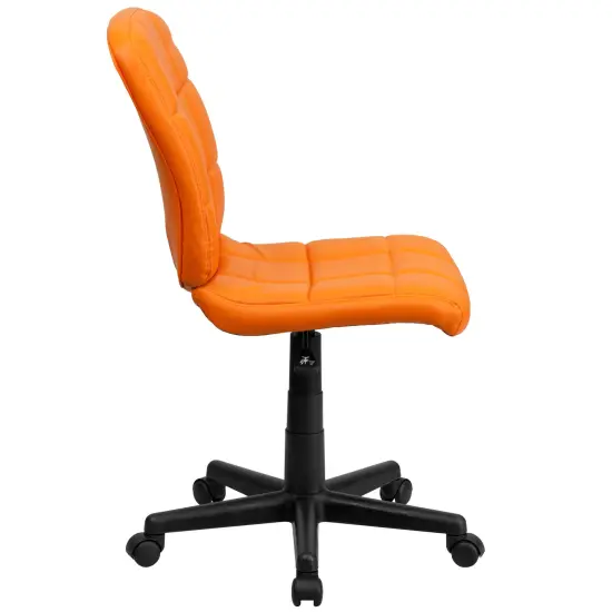 Emma and Oliver Mid-Back Quilted Vinyl Swivel Task Office Chair Orange {5}