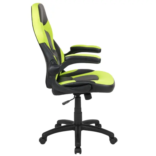 Emma and Oliver Z100 Gaming Chair Racing Office Ergonomic Computer PC Adjustable Swivel Chair Neon Green {5}