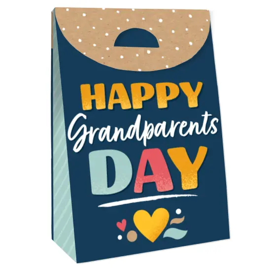 Big Dot of Happiness Happy Grandparents Day - Grandma & Grandpa Gift Favor Bags - Party Goodie Boxes - Set of 12 {4}