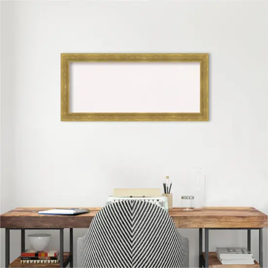 Angled Wood Framed Corkboard, White Cork Gold {5}