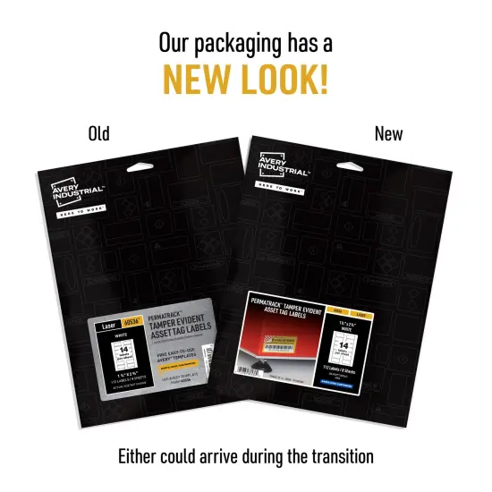 Avery PermaTrack Tamper-Evident Asset Tag Labels, 1-1/4" x 2-3/4", 112 Asset Tags (60536) {2}