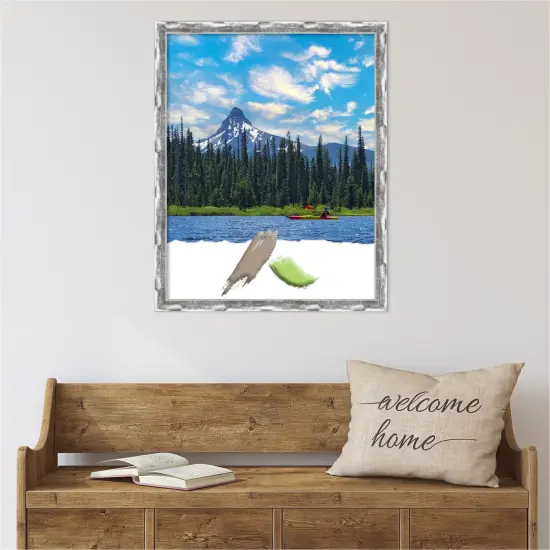 Scratched Wave Chrome Picture Frame, Photo Frame, Art Frame {6}