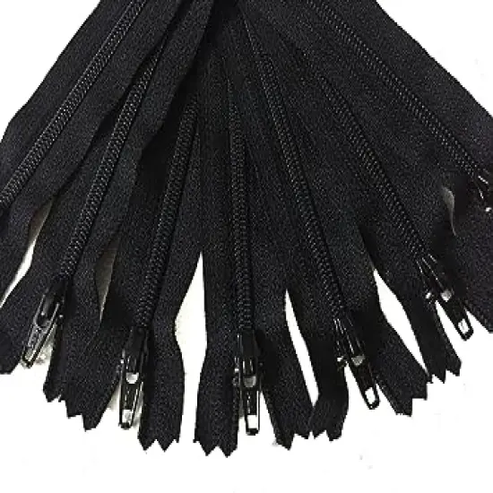 Black YKK Zippers 12 inch for Skirts Dresses Pouches Bags Pack of 10 no.3 Zippers {1}