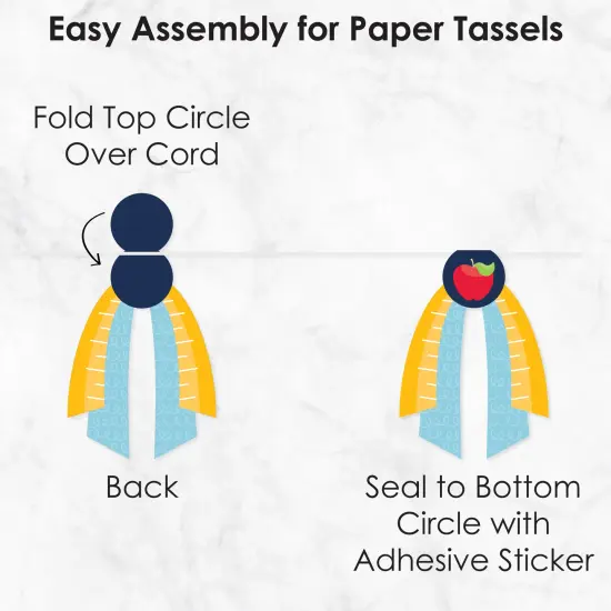 Big Dot of Happiness Back to School - DIY First Day of School Classroom Pennant Garland Decoration - Triangle Banner - 30 Pieces {7}