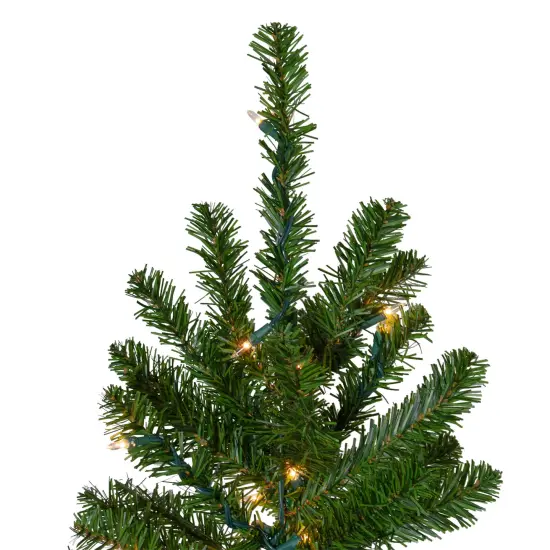 Northlight Pre-Lit Pencil Canadian Pine Artificial Christmas Tree - 7.5' - Clear Lights Green {3}