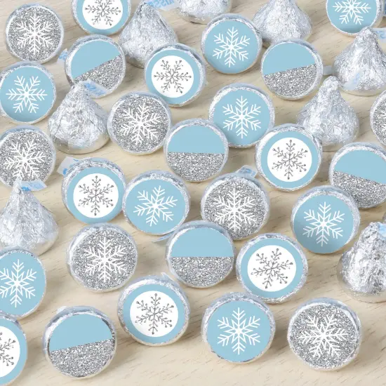 Big Dot of Happiness Winter Wonderland - Snowflake Holiday Party and Winter Wedding Small Round Candy Stickers - Party Favor Labels - 324 Count {1}