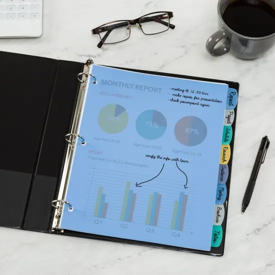 Avery Big Tab Write & Erase Durable Plastic Dividers for 3 Ring Binders, 8-Tab Sets, Pastel Multicolor, 3 Sets (31351) {6}