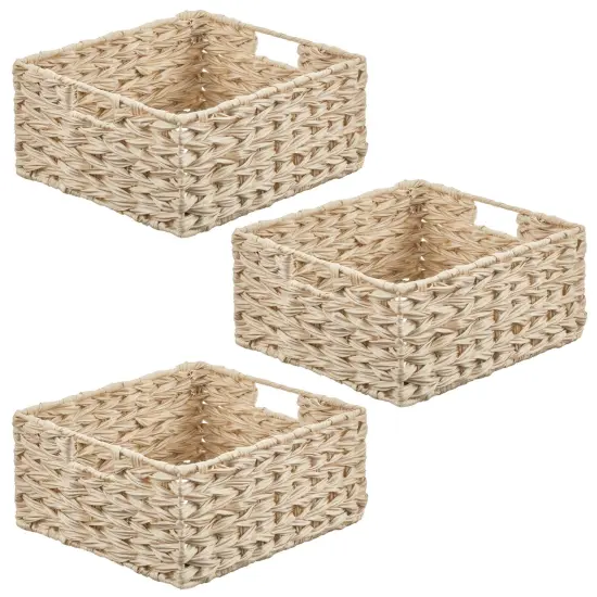 mDesign Woven Ombre Pantry Bin Basket, 3 Pack {4}