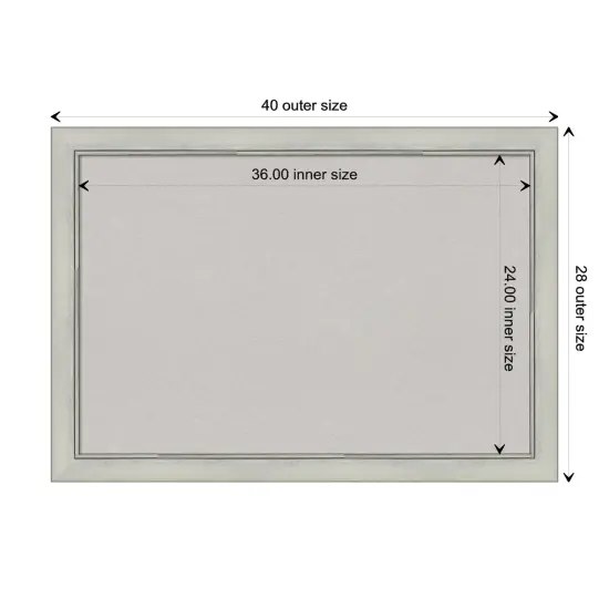 Flair Framed Corkboard, Grey Cork Flair Silver Patina {3}
