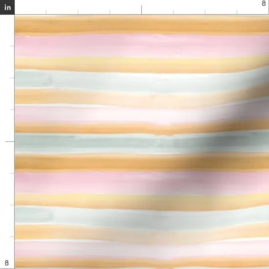 Various Fabrics by the Yard or Fat Quarter Pastel Stripes Watercolor Horizontal Modern Pink Orange Soft Custom Printed Fabric by Spoonflower {4}