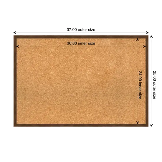 Carlisle Narrow Wood Framed Corkboard, Natural Cork Carlisle Brown {3}