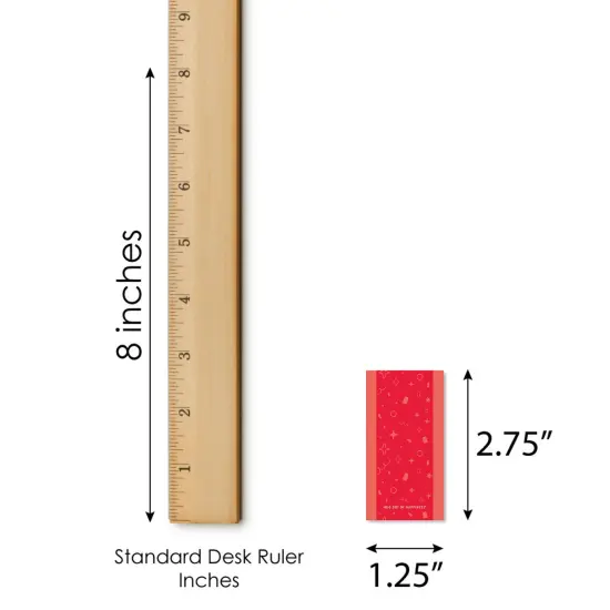 Big Dot of Happiness Red Confetti Stars - Mini Candy Bar Wrapper Stickers - Simple Party Small Favors - 40 Count {6}