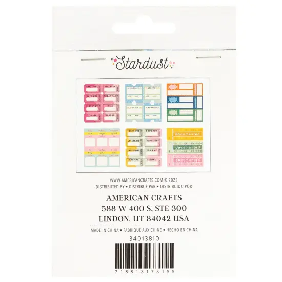 Jen Hadfield Stardust Ticket Book 6/Pkg-W/Silver Foil Accents {2}