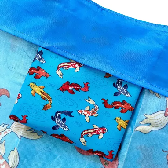 Wrapables Large & Small Allybag Foldable & Lightweight Reusable Grocery Bags (Set of 2) Koi Fish {3}