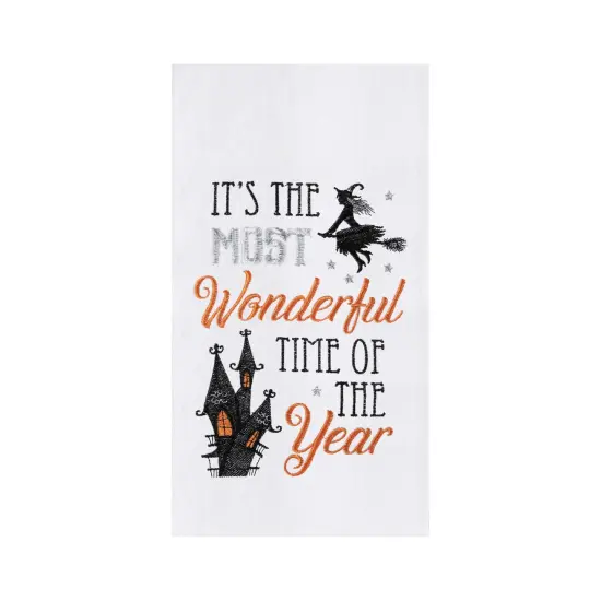 It's The Most Wonderful Time Of The Year Halloween Flour Sack Kitchen Towel {1}