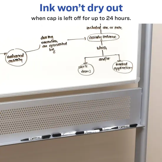 Avery Marks A Lot Value Pack Dry Erase Markers, Pen Style, Bullet Tip, 200 Black Markers (24595) {5}