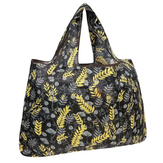 Wrapables Large Foldable Tote Nylon Reusable Grocery Bag Wheat {1}