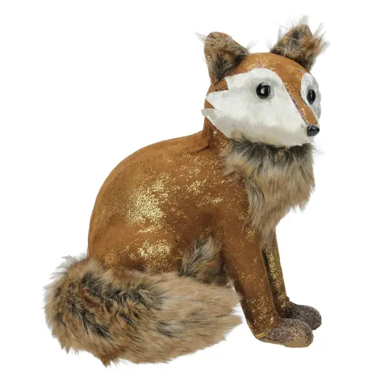 Northlight Plush Sitting Fox Figure Animal Decoration - 10.25" Brown {1}
