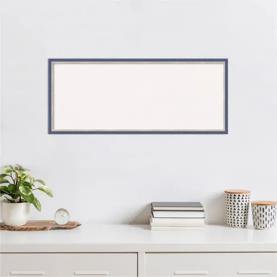 Theo Narrow Wood Framed Corkboard, White Cork Blue {4}